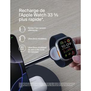 Chargeur induction BELKIN 15W Boost Charge Pro 3en1 Qi2 Noir