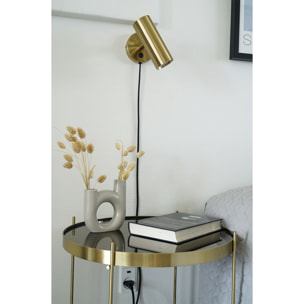 Applique Paris in acciaio ottone orientabile con cavo