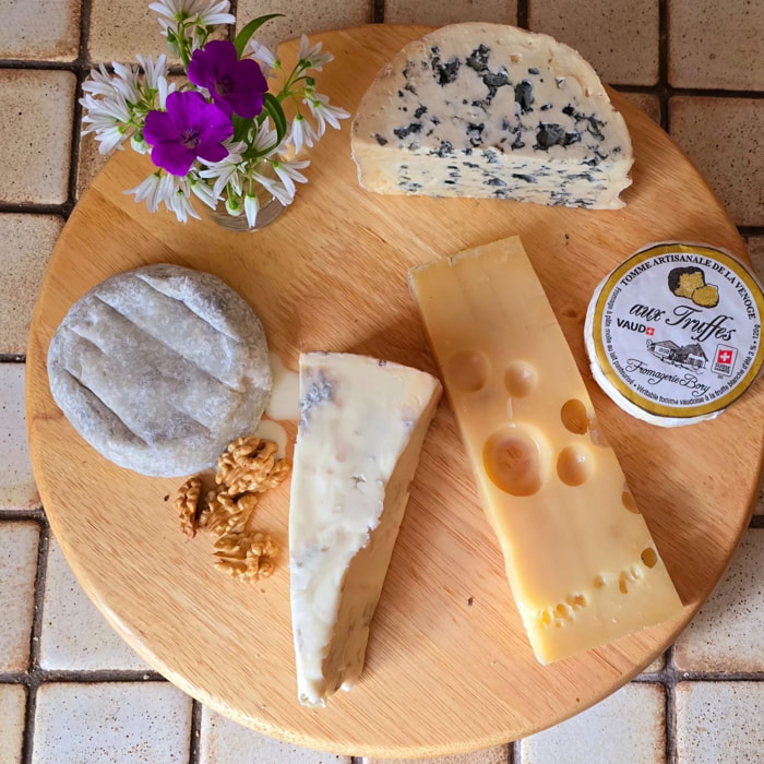 Prestige des Terroirs - 800g - 1 x Tomme à la truffe, 1 x Gorgonzola, 1 x Emmental Extra, 1 x Selles-sur-Cher, 1 x Fourme d'Ambert - Anthes - France et Suisse