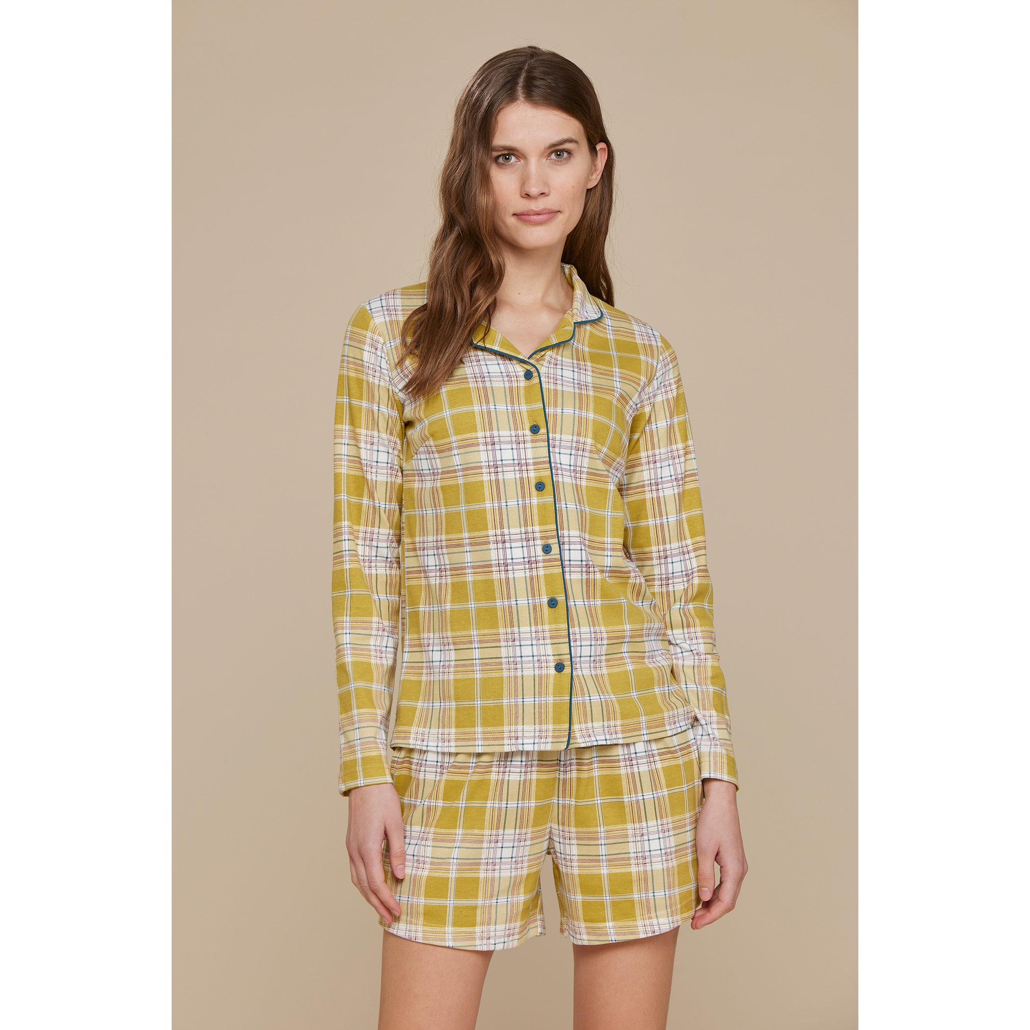 Pigiama donna caldo cotone tartan party Noidinotte