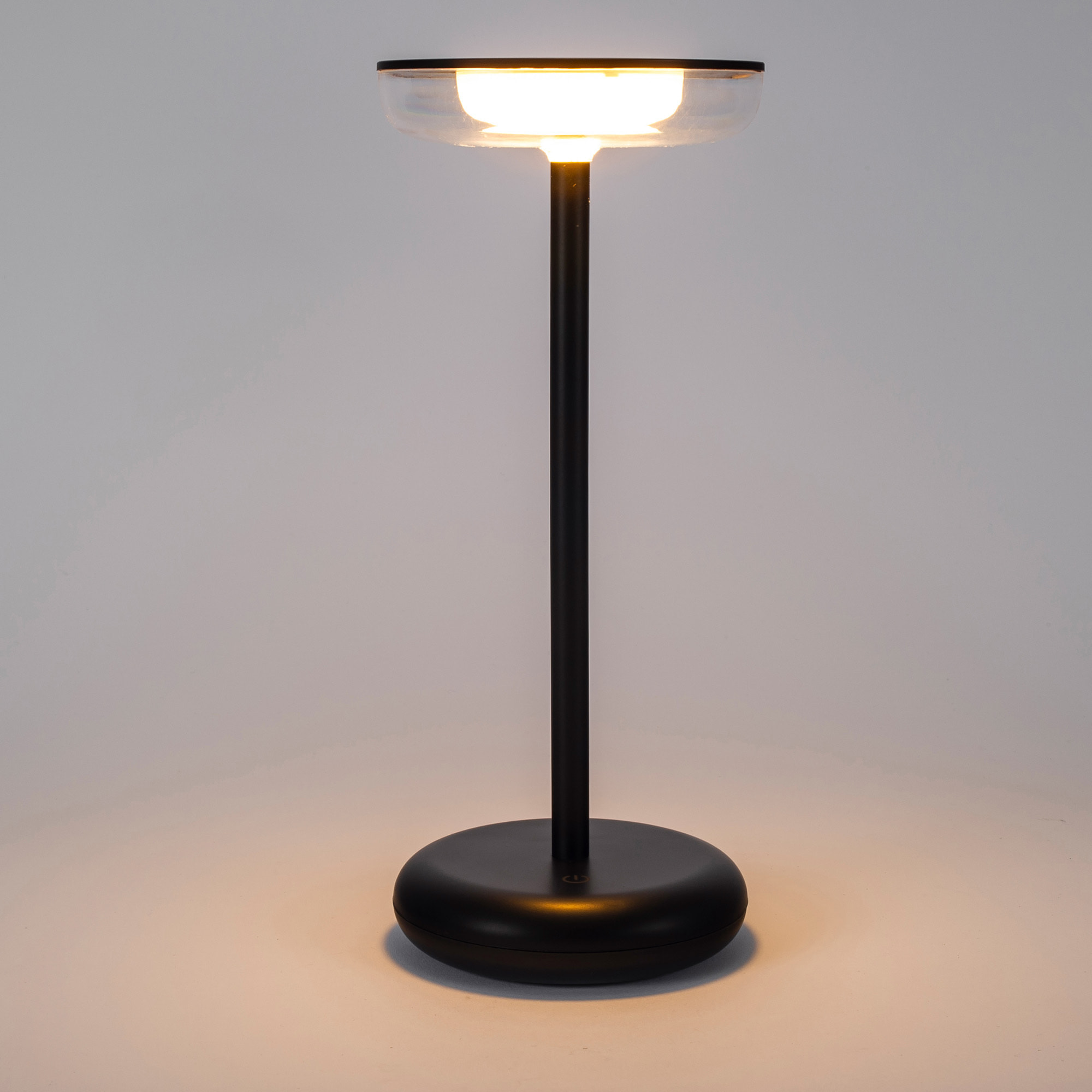 Forlight Pomer Sobremesa exterior en negro con luz led blanco cálido 3000K