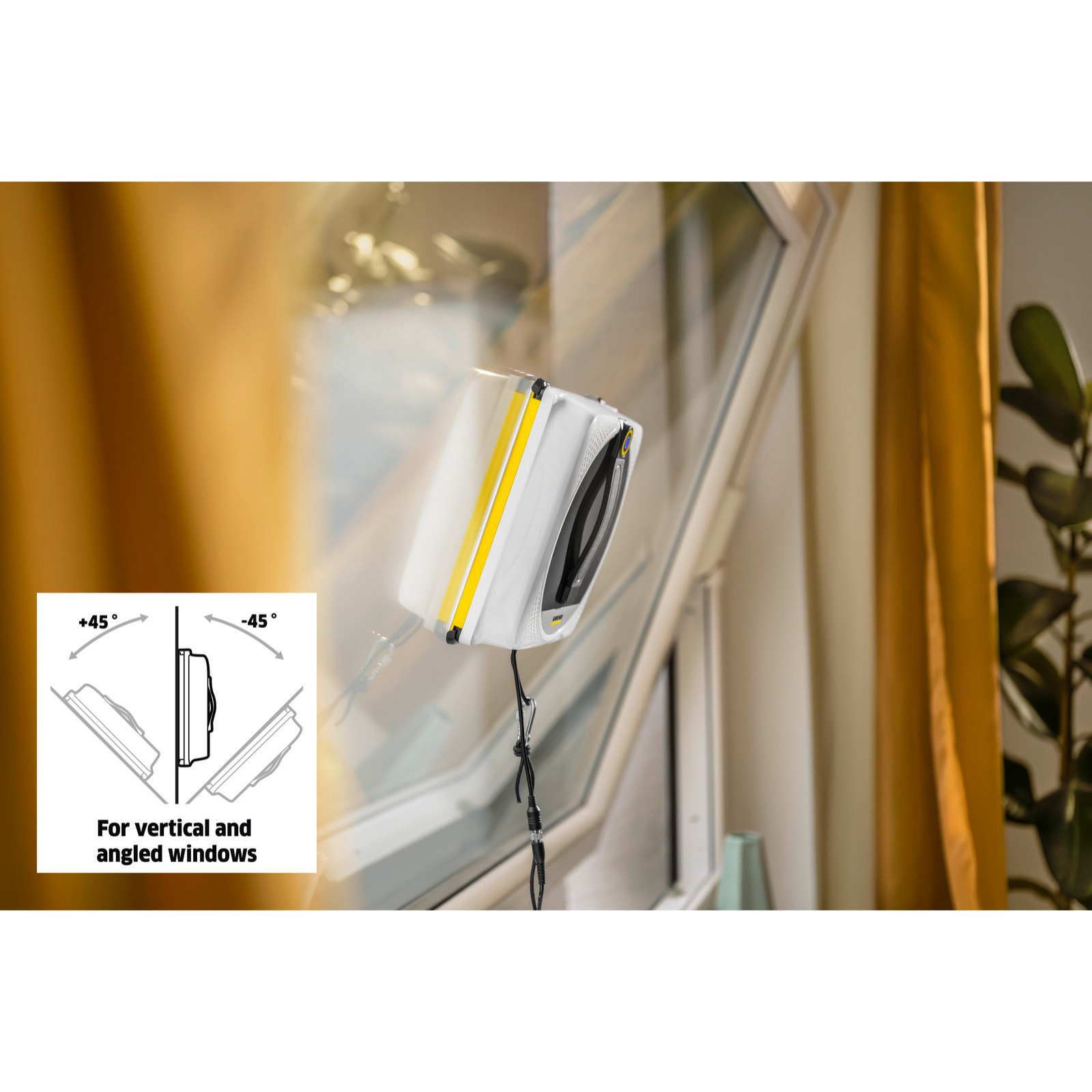Robot lave vitres Karcher RCW 4 EXTRA + 62 dB - nettoyage automatique - nettoyage bordures - télécommande - 6 lingettes/dét 125ml