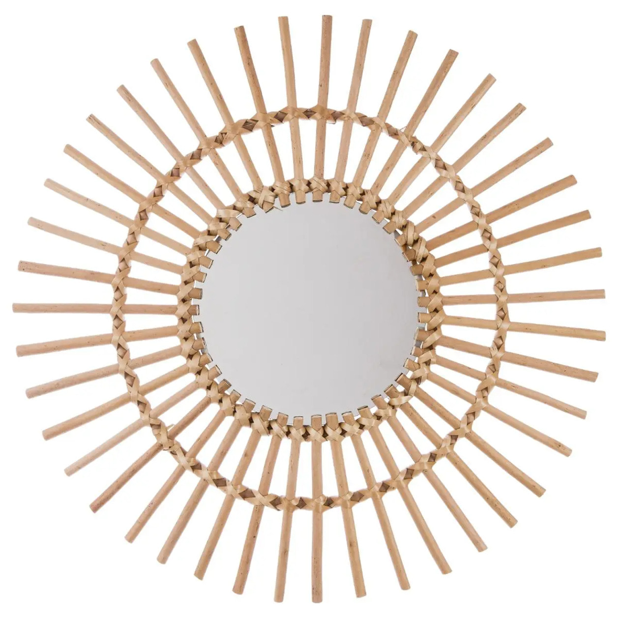 Miroir "Soleil" - rotin D58 cm