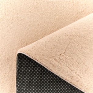 NUBE - Tapis doux et moelleux à poils courts beige - NUB6000BEI