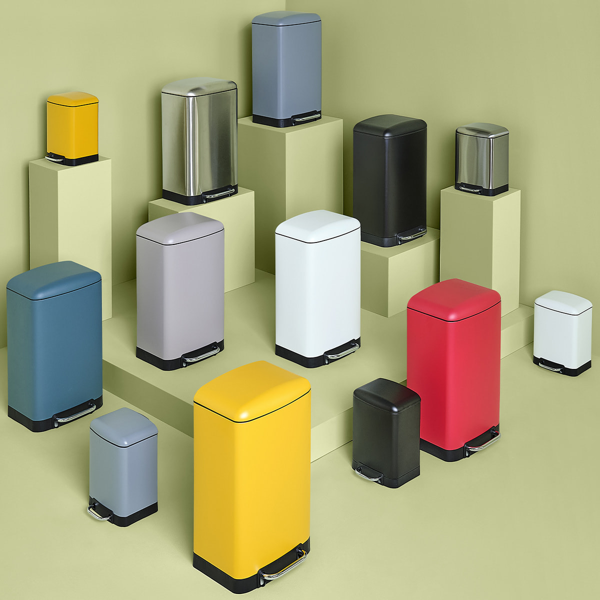 Poubelle à pédale métal 6L Inox Ariane
