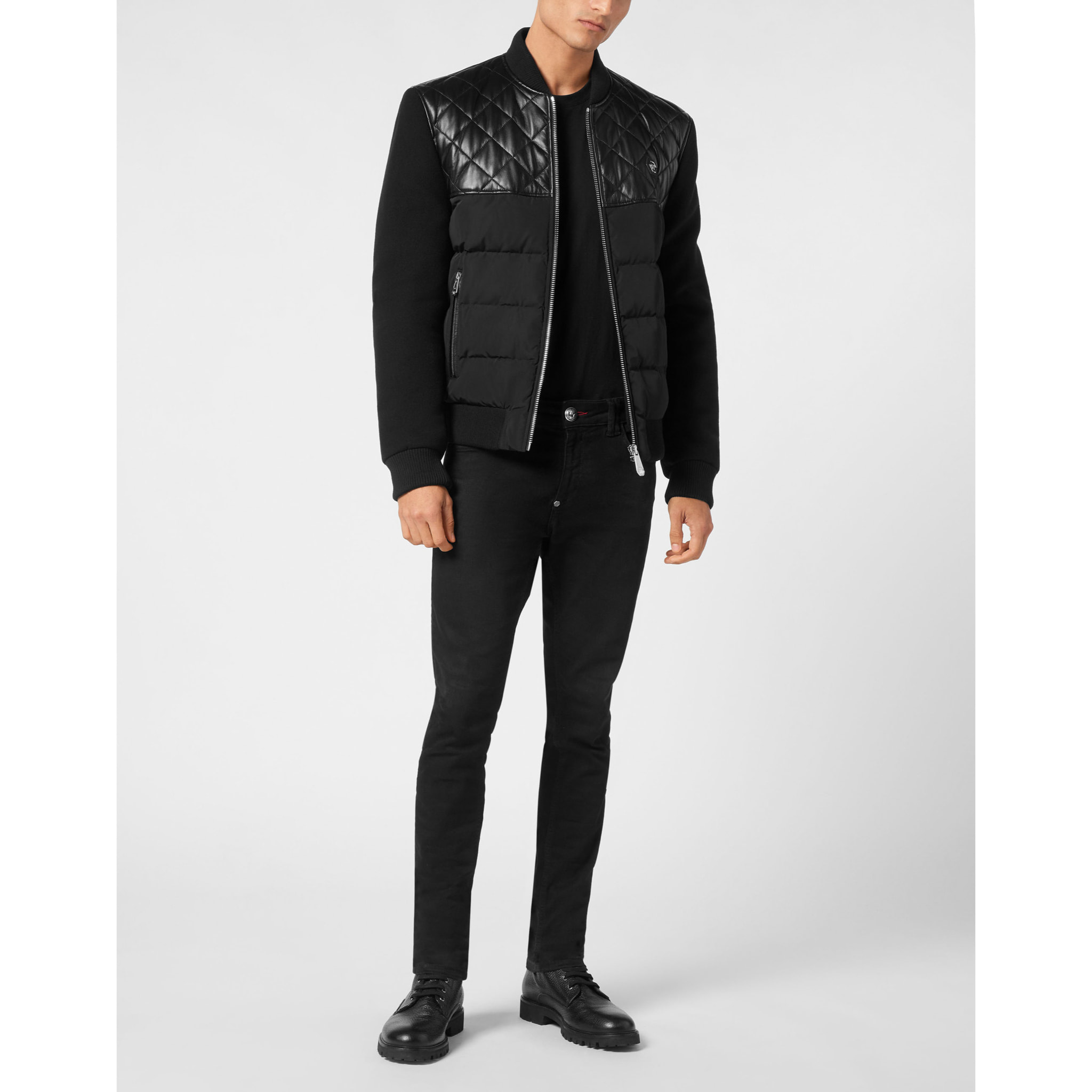 PHILIPP PLEIN Bomber de cuero