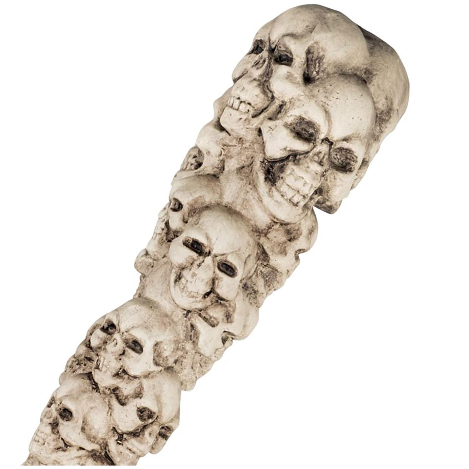 Mazza Con Teschi Skull Club 60cm In Plastica Halloween