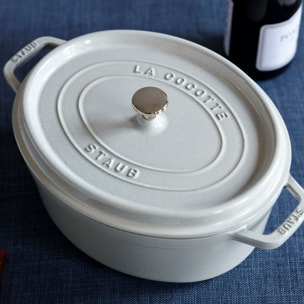Cocotte ovale 37 cm Truffe blanche
