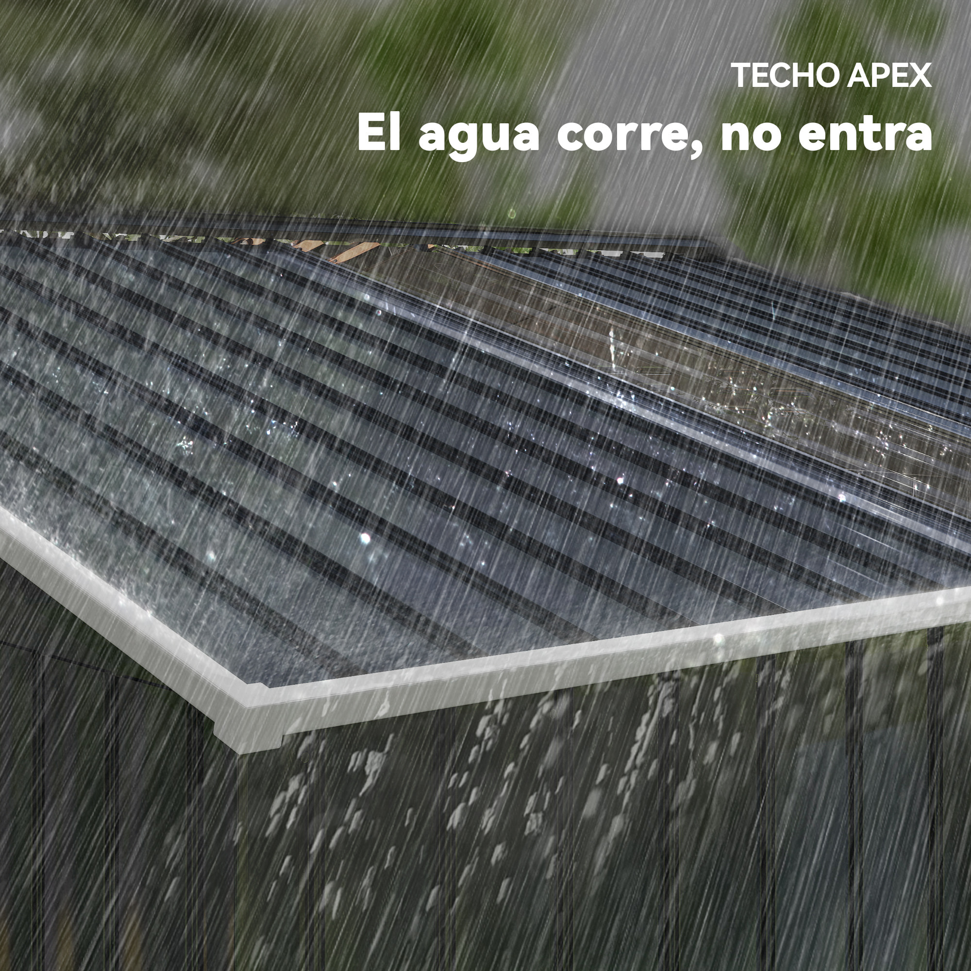 Caseta de Jardín Exterior 4,9 m² 277x195x192 cm, Cobertizo de Jardín Exterior Metálico con Techo de Fibra de Vidrio, Puerta Corredera, Base Refuerzo (Suelo NO Incluido) y Ventanas Gris Oscuro