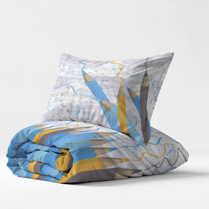 Parure copripiumino matitoni azzurro