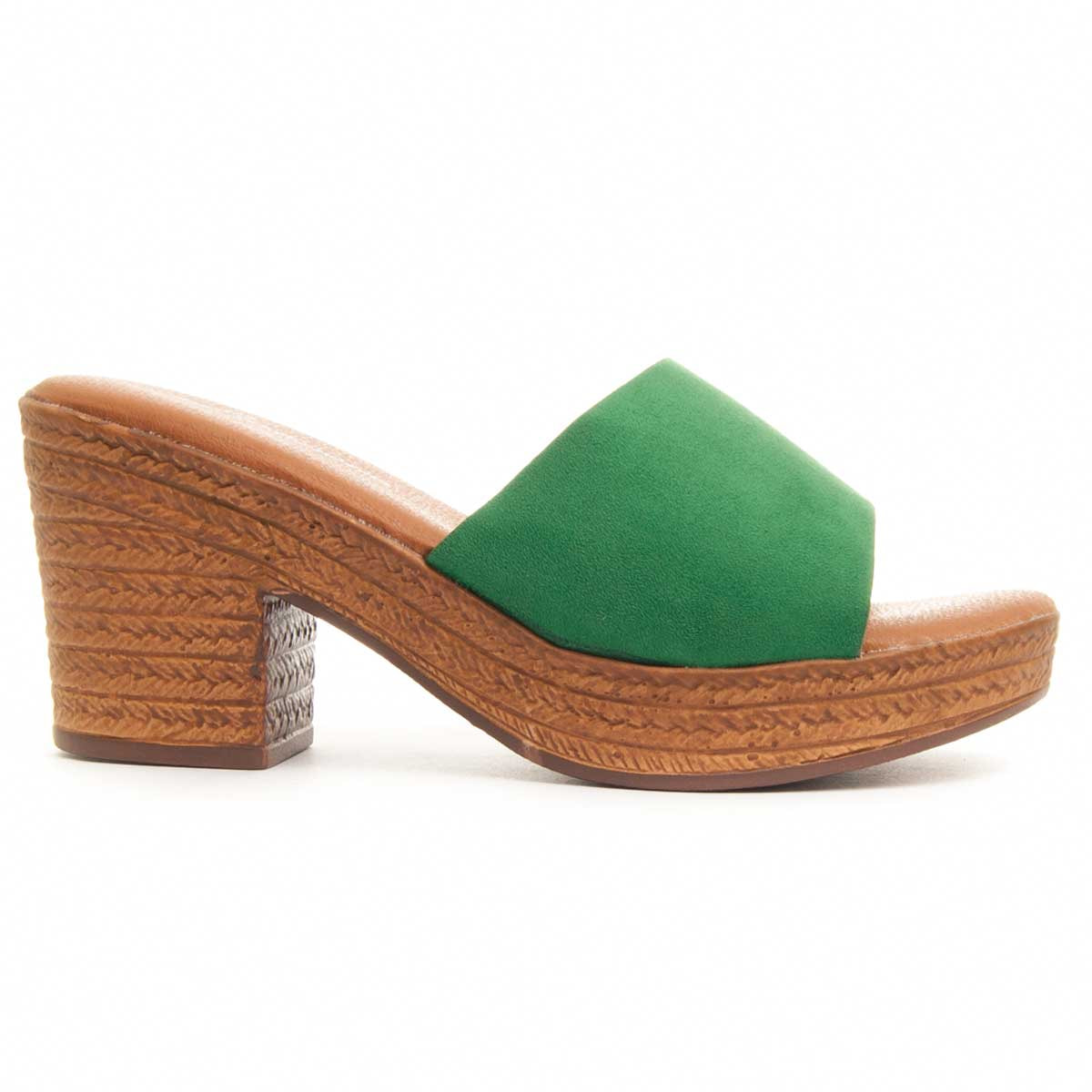 Sandalias de Tacón - Verde - Altura: 7 cm