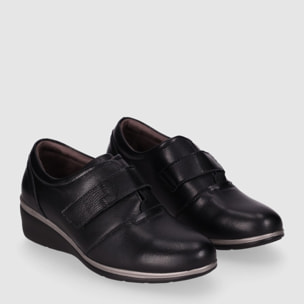 Zapatos de Piel - Negro - Tacón: 3 cm
