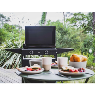 Plancha gaz FORGE ADOUR ORIGIN G 60 AN noir 2 brûleurs à poser, 59.5x39.5 cm