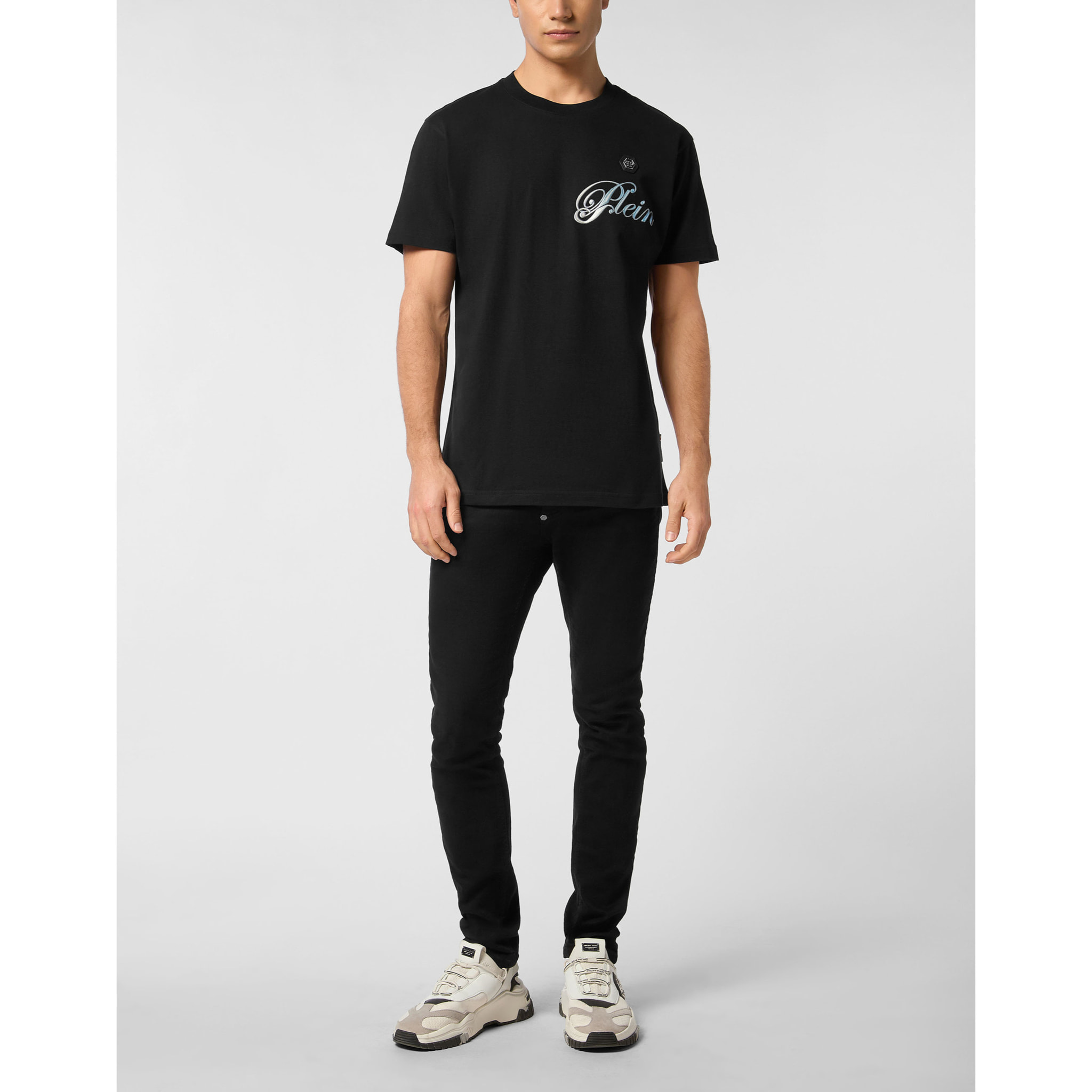 PHILIPP PLEIN Camiseta de cuello redondo y manga corta SKULL