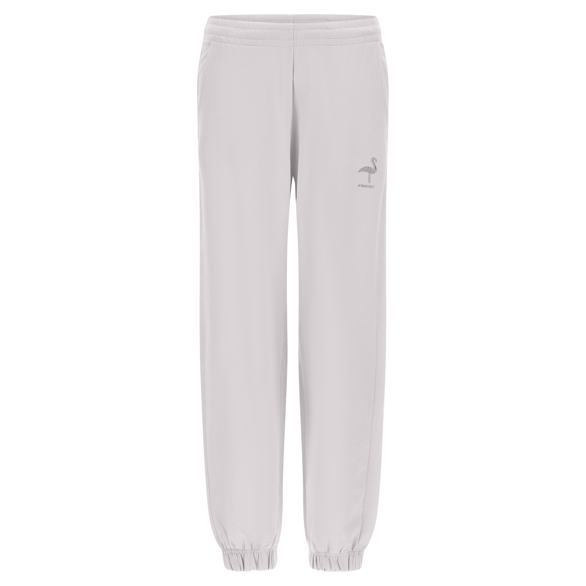 Joggers in felpa leggera con patch fenicottero in tono