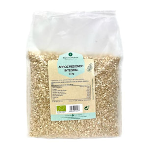 PLANETA HUERTO | Arroz Redondo Integral ECO 2,5 kg - Arroz Integral Ecológico de Grano Redondo, Rico en Fibra y Proteínas, Ideal para Platos Saludables