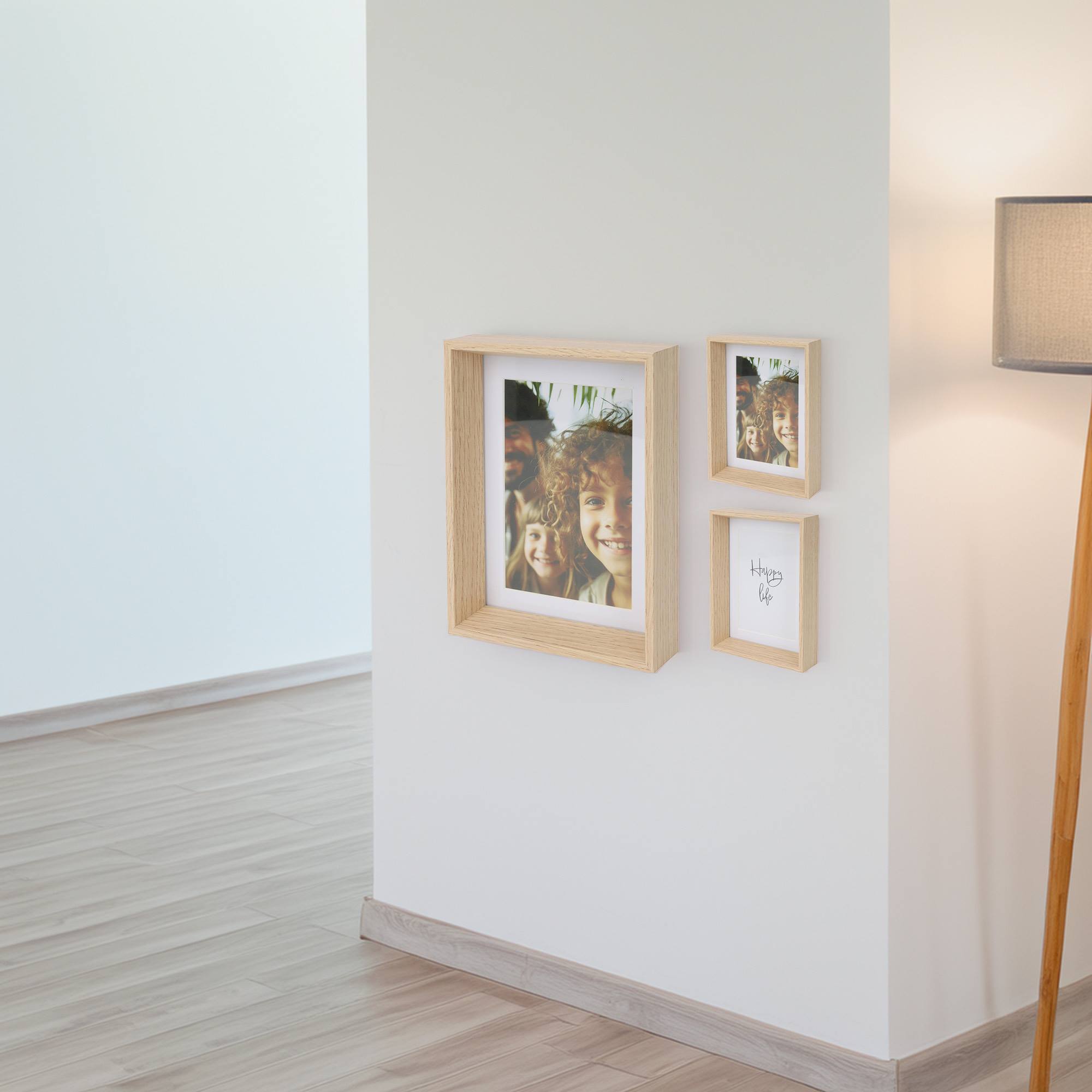 Marco de fotos de MDF y cristal