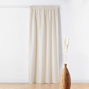 Rideau Thermique à Galon Fronceur  - Effet Bouclette - Ecru