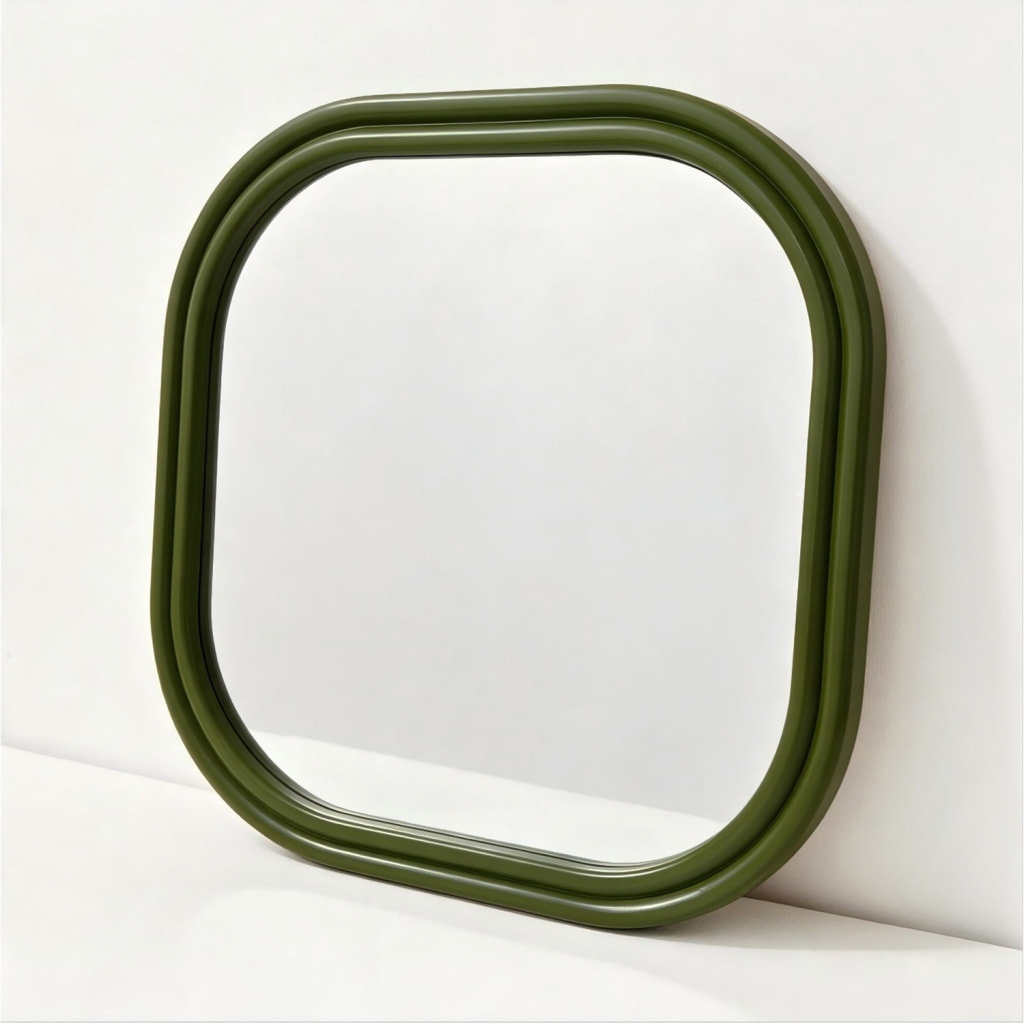 Miroir carré décor bois 60cm NEX