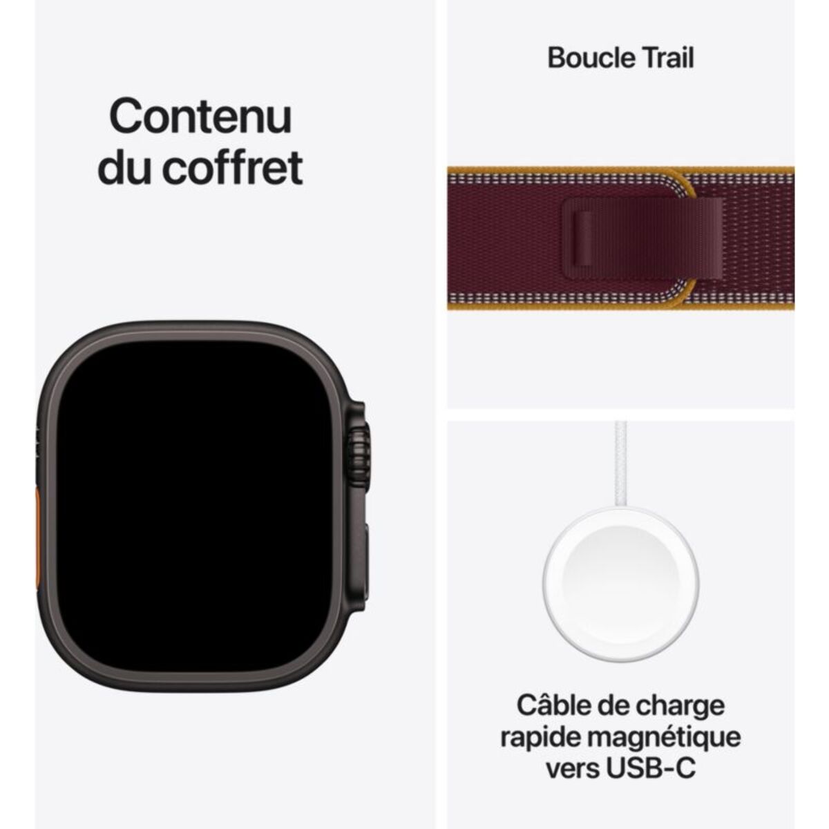 Montre connectée APPLE WATCH Ultra 4 49mm Tit Noir / B Trail M/L Cell