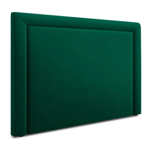 Tête de lit "Marie" 140x120cm en velours vert bouteille