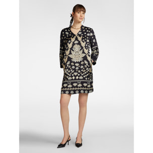 Elena Mirò - Vestido estampado - Negro