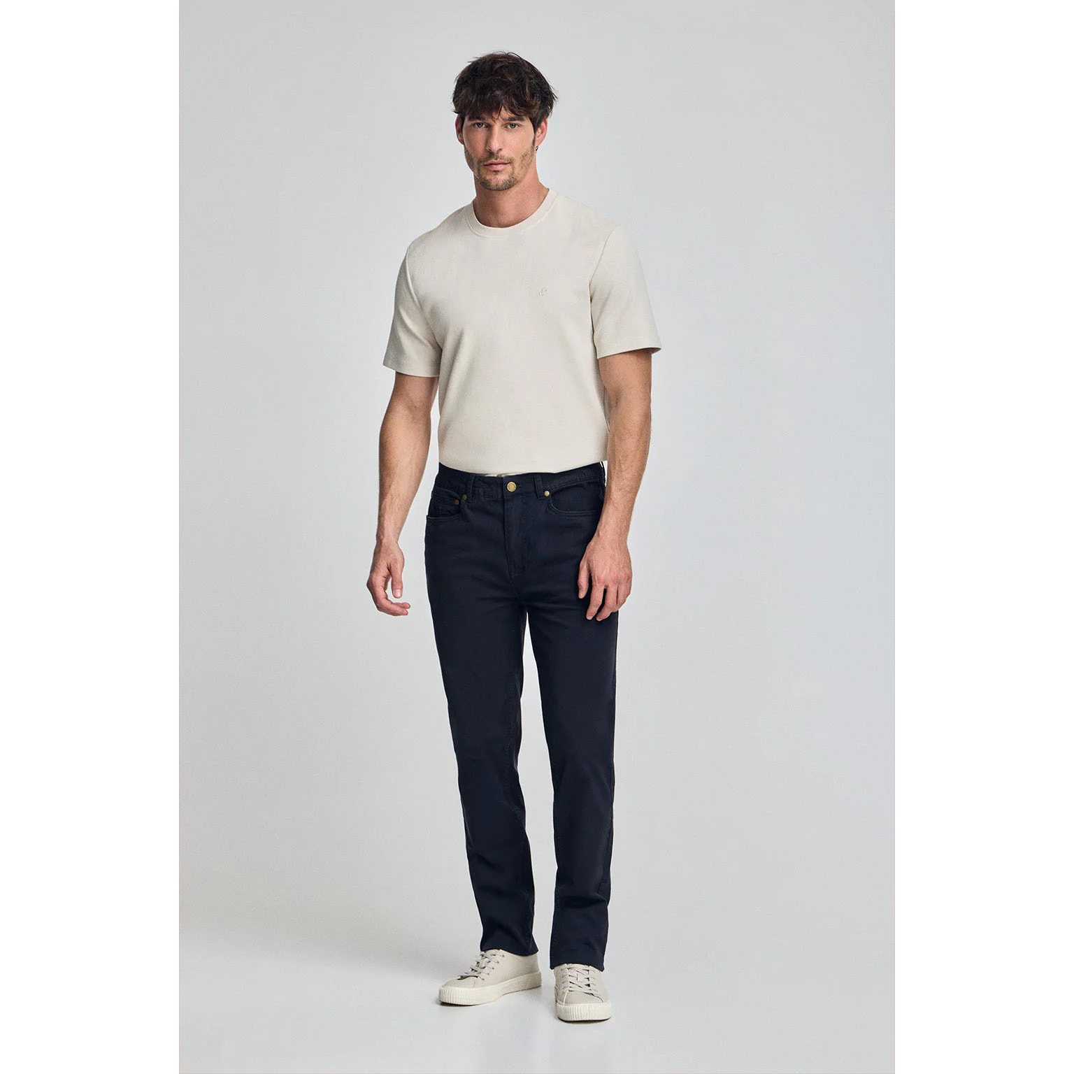 Pantaloni slim Voss blu marino con cinque tasche