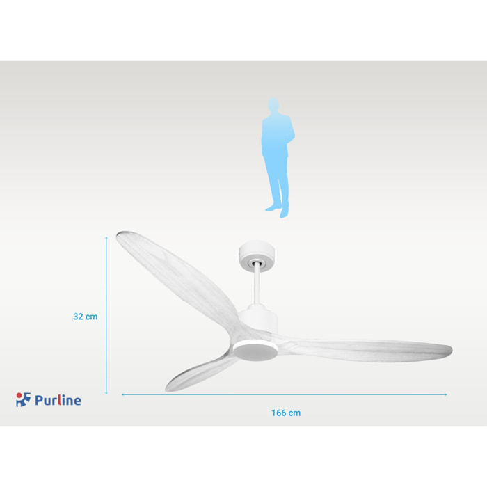 Ventilador de techo Modo Invierno/Verano Termostato Wifi Motor DC Techos Inclinados Mando a Distancia Hypersilence Memoria Vendible Shopify (AUTOMATICO) SalD166C0364885 PURLINE