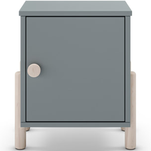 Table de chevet enfant 1 porte en bois - BASTIEN