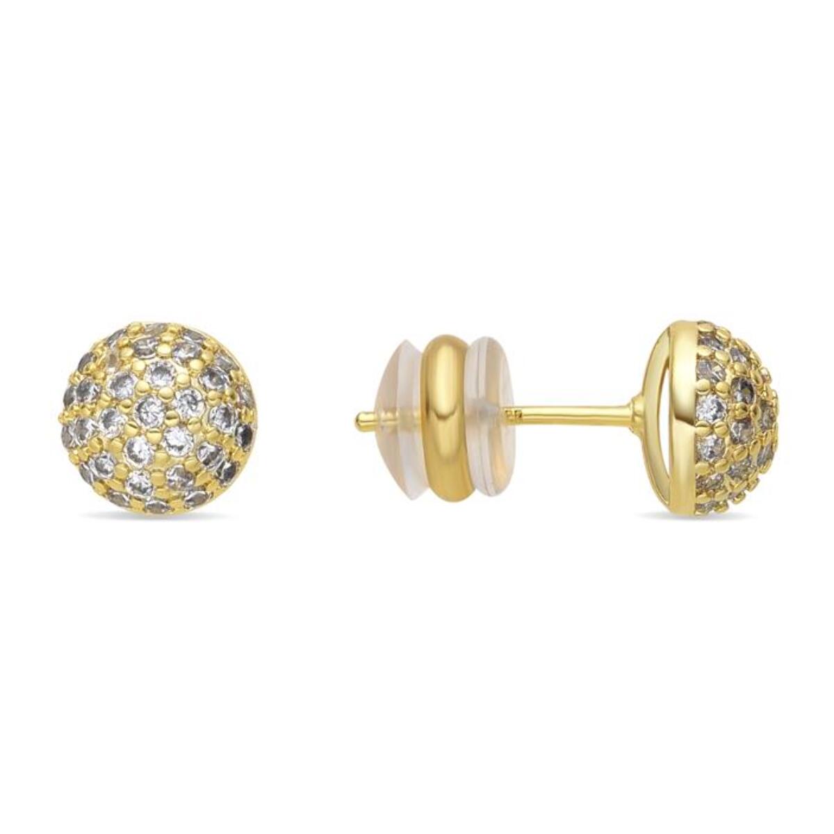 Pendientes acabado oro amarillo de 18k y Circonita Brillante