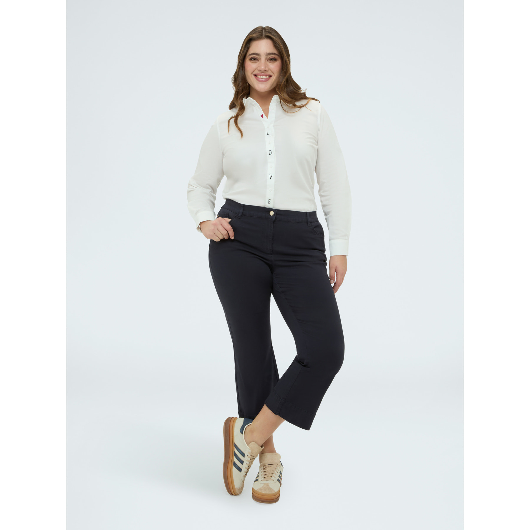 Fiorella Rubino - Pantaloni Kick Flare flare in cotone - Blu