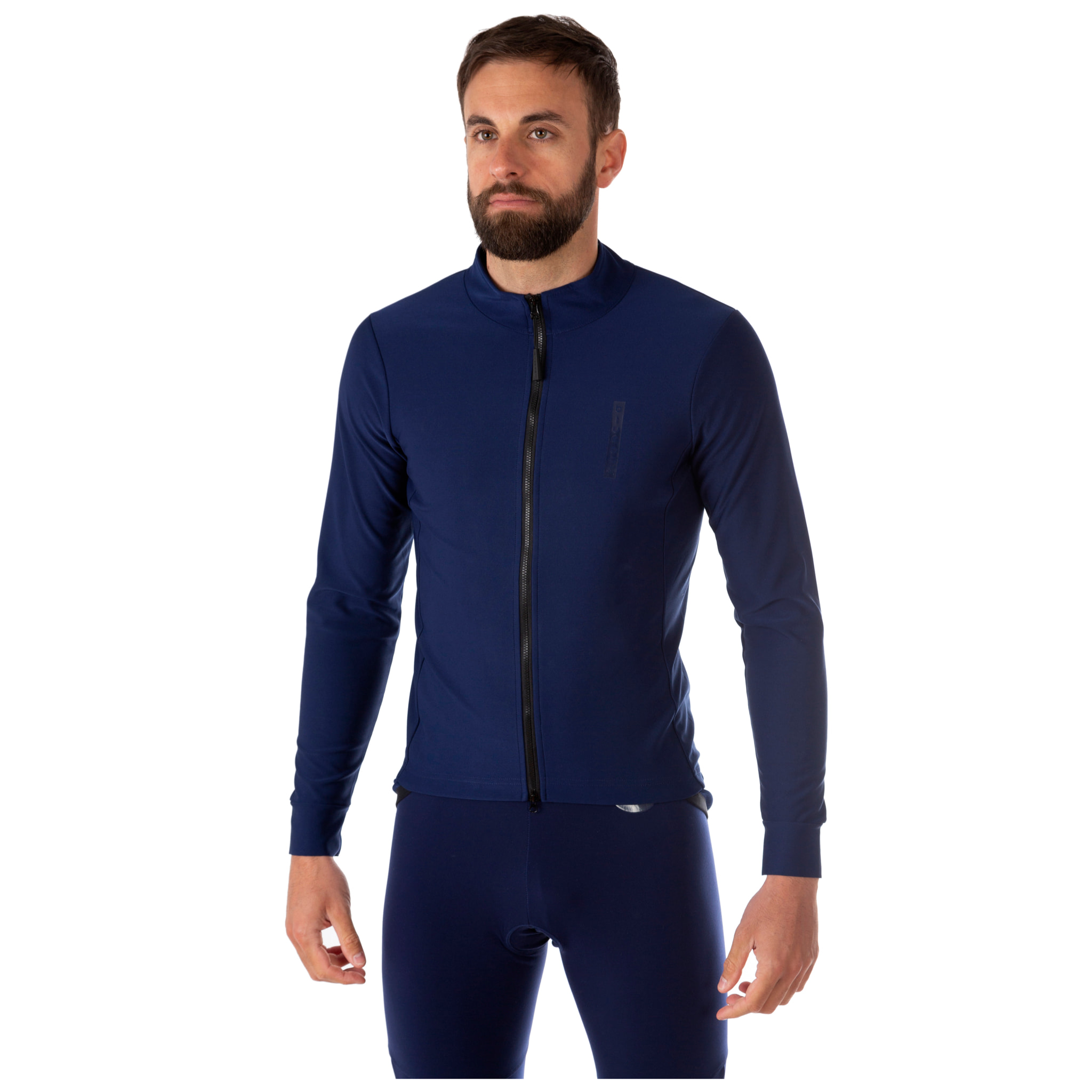 Giacca da ciclismo a maniche lunghe da uomo, blu navy