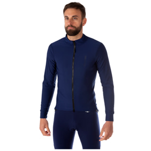 Giacca da ciclismo a maniche lunghe da uomo, blu navy