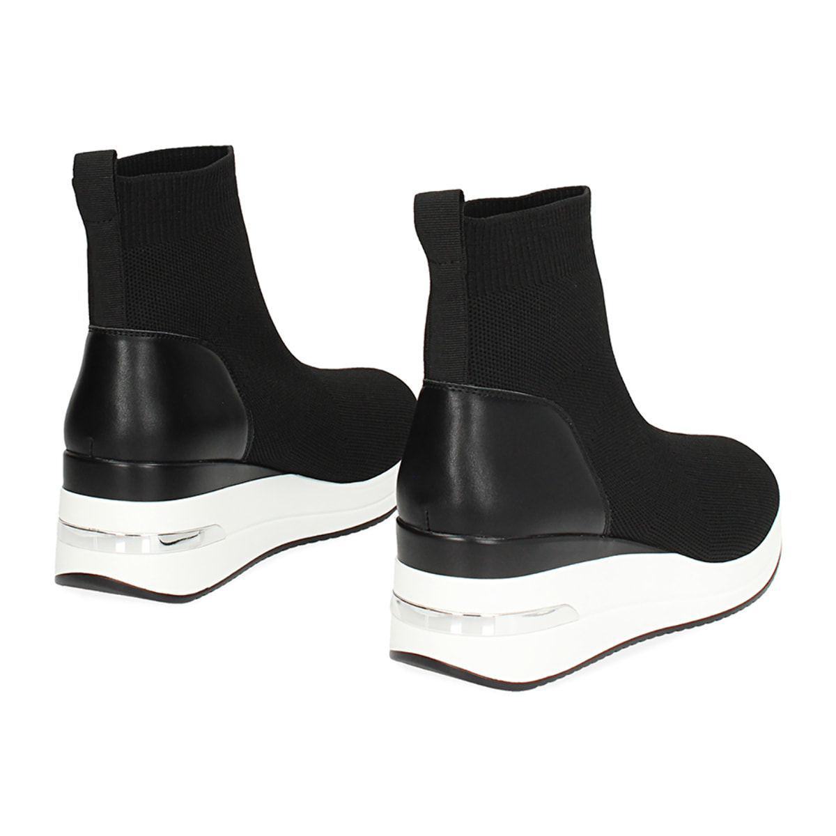 Slip on donna nera in tessuto