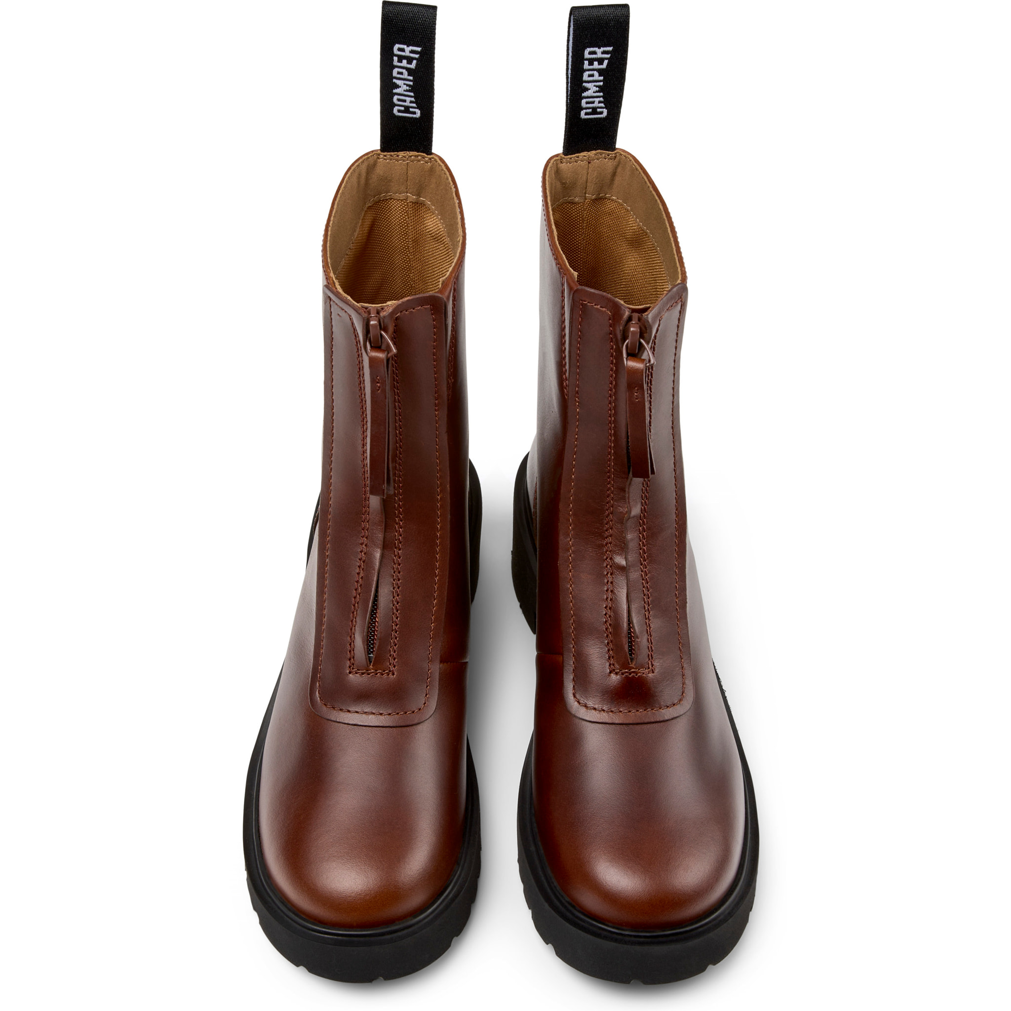 Botines - CAMPER Milah - Marron - Cuero liso