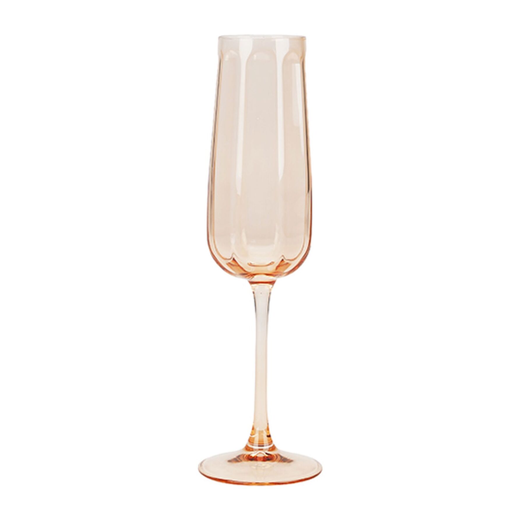 Lot de 4 flûtes en verre 24cl rose RIVIERA
