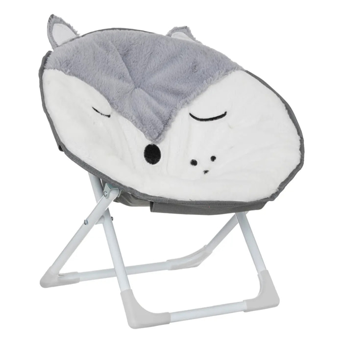 Fauteuil pliant renard 40x23cm blanc