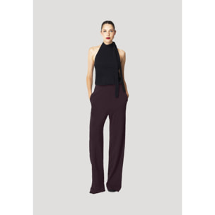 Pantaloni Crepe Couture Trousers