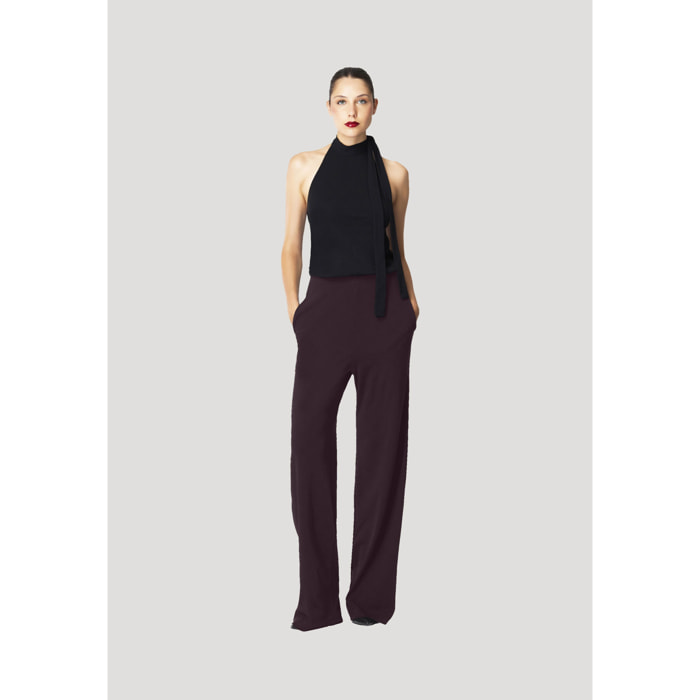 Pantaloni Crepe Couture Trousers