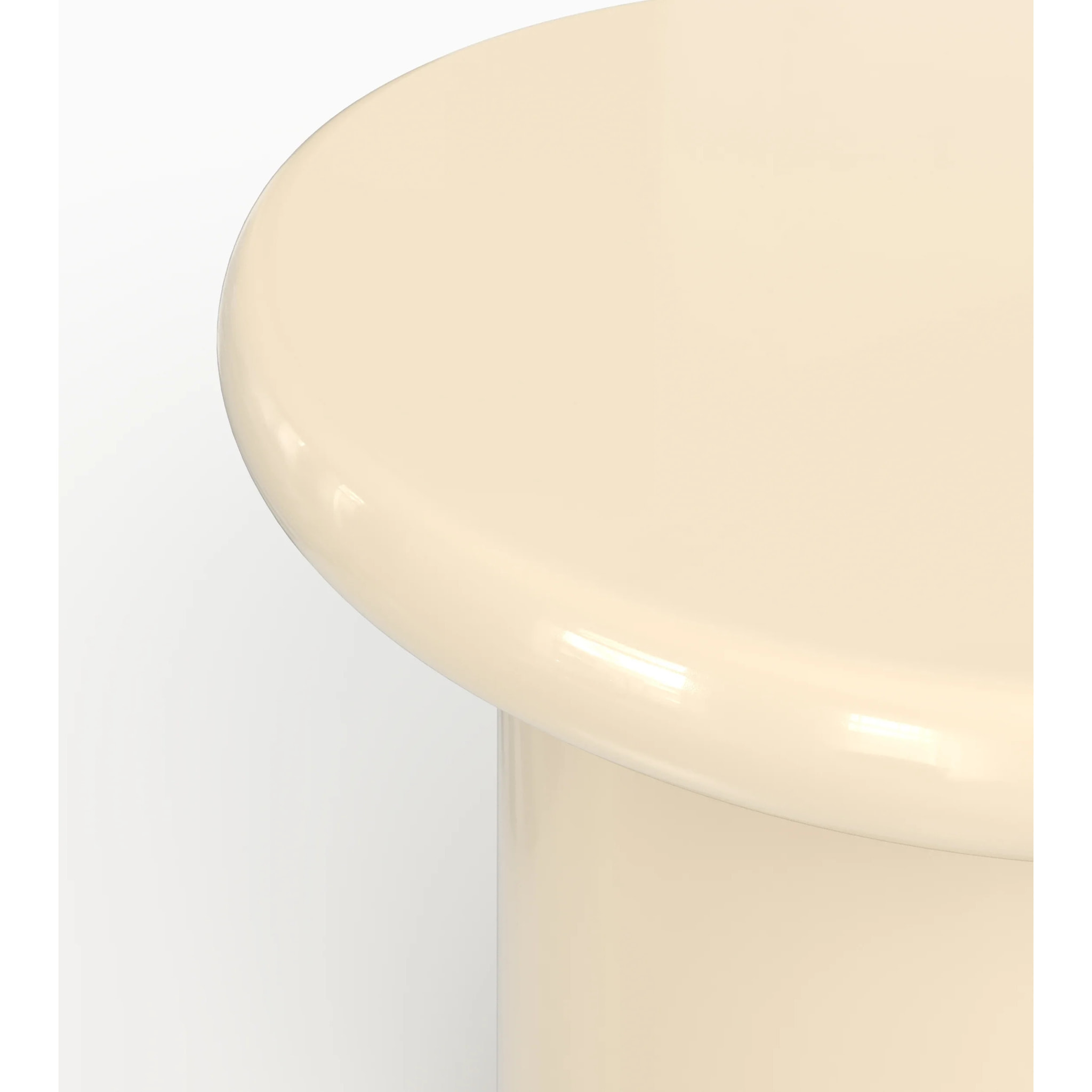 Table d'appoint laquée blanche en MDF, D50 cm - Apoline
