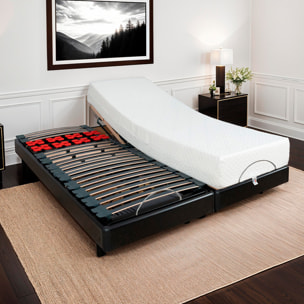 Ensemble Duo Bodysoft 2 places | Sommiers électriques + Matelas Mémoire de forme