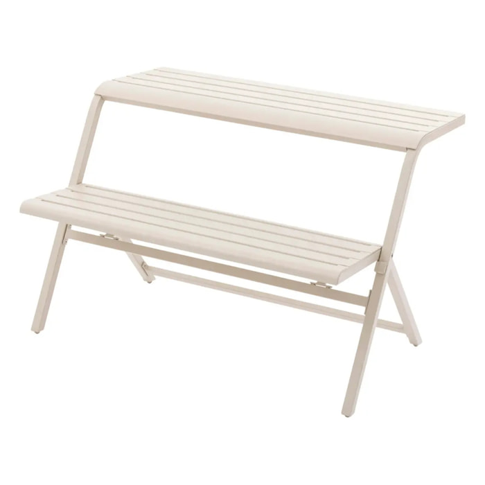 Ensemble de balcon "Drilia" argile 2 places en acier
