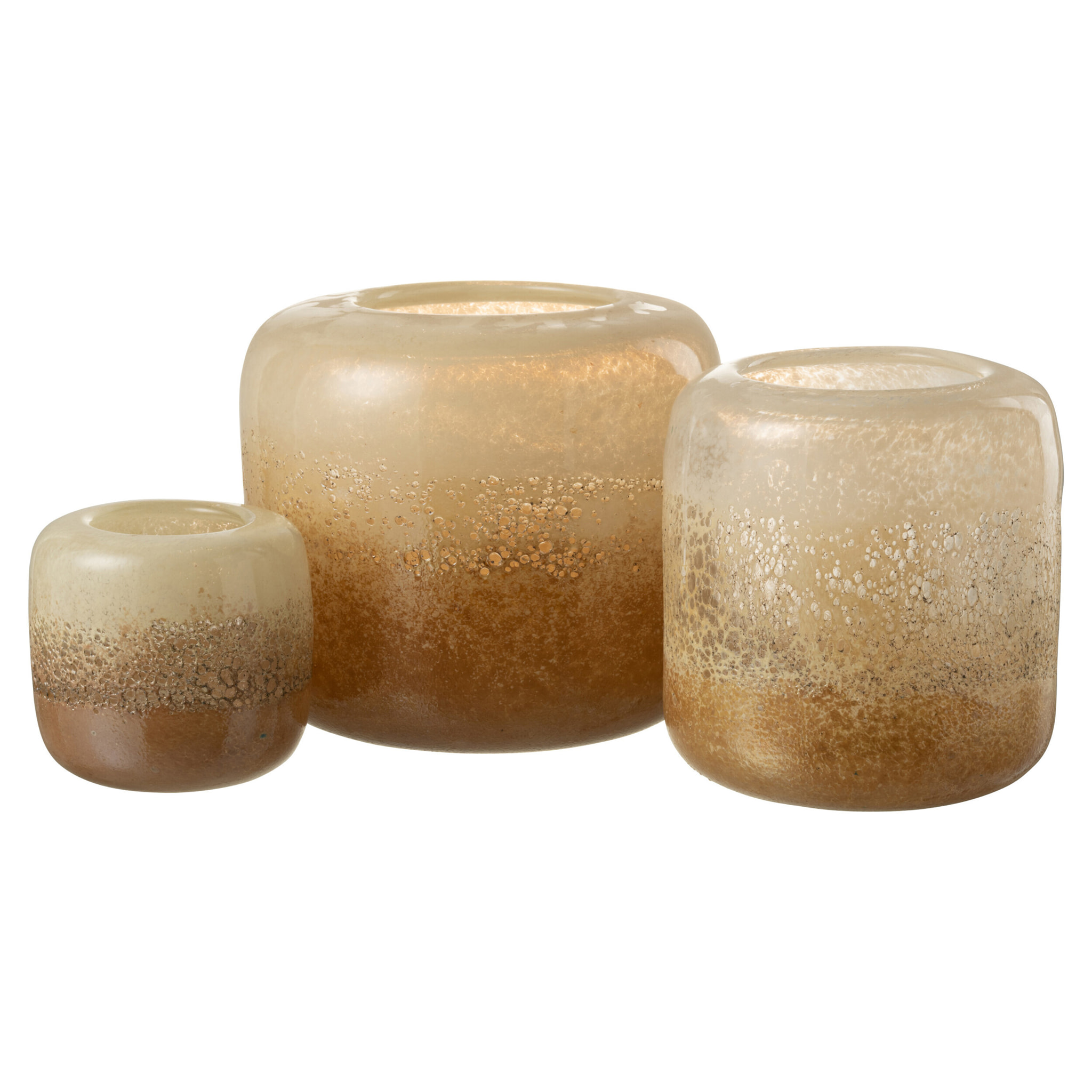 J-Line vase Opi - verre - marron/beige - large - Ø 25 cm