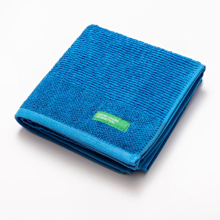 Set 3pc toalla de baño (tocador 30x50cm + manos 50x90cm + baño 70x140cm) 450gsm 100%algodón azul 'rainbow'