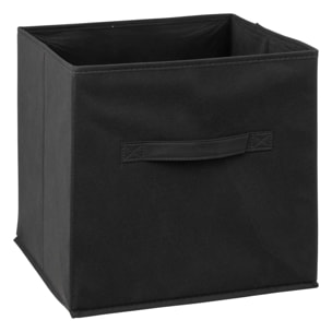 Etagère 6 cases avec 6 boîtes de rangement "Mix N' Modul" noir