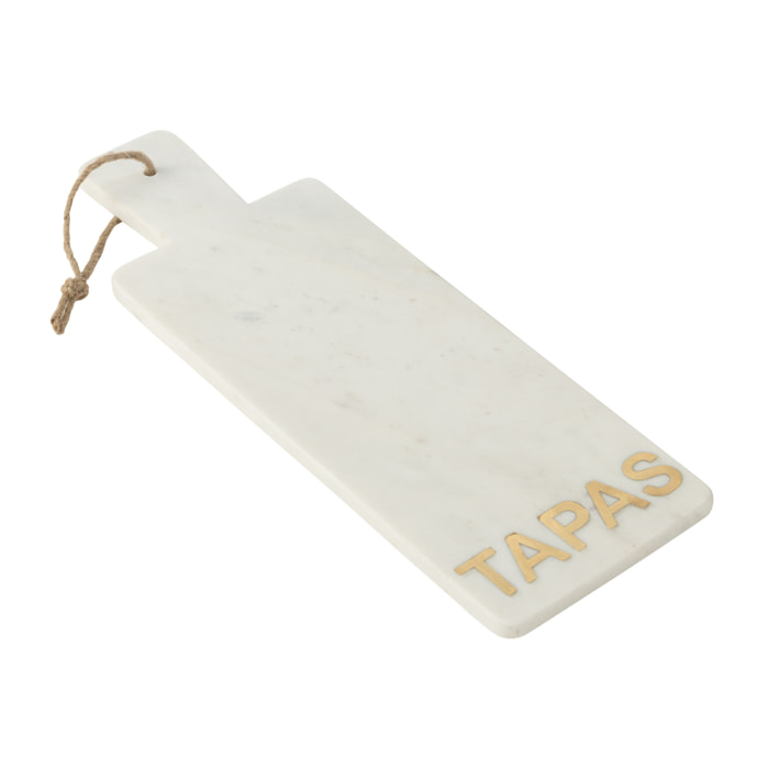 J-Line planche à fromage Rectangle Tapas Marbre - pierre - blanc