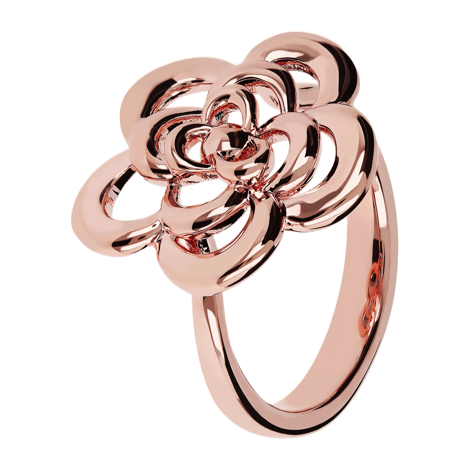 Anello Camelia in Golden Rosé Placcato Oro Rosa 18kt