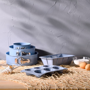 Molde de silicona para pan azul de ø24,5x13x6cm san ignacio