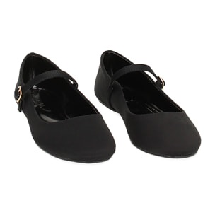 Ballerine nere in tessuto