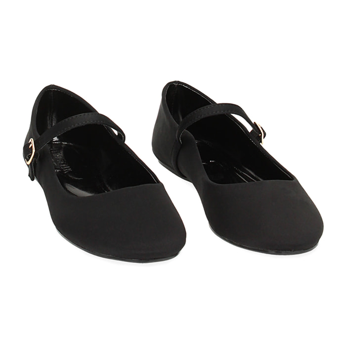 Ballerine nere in tessuto